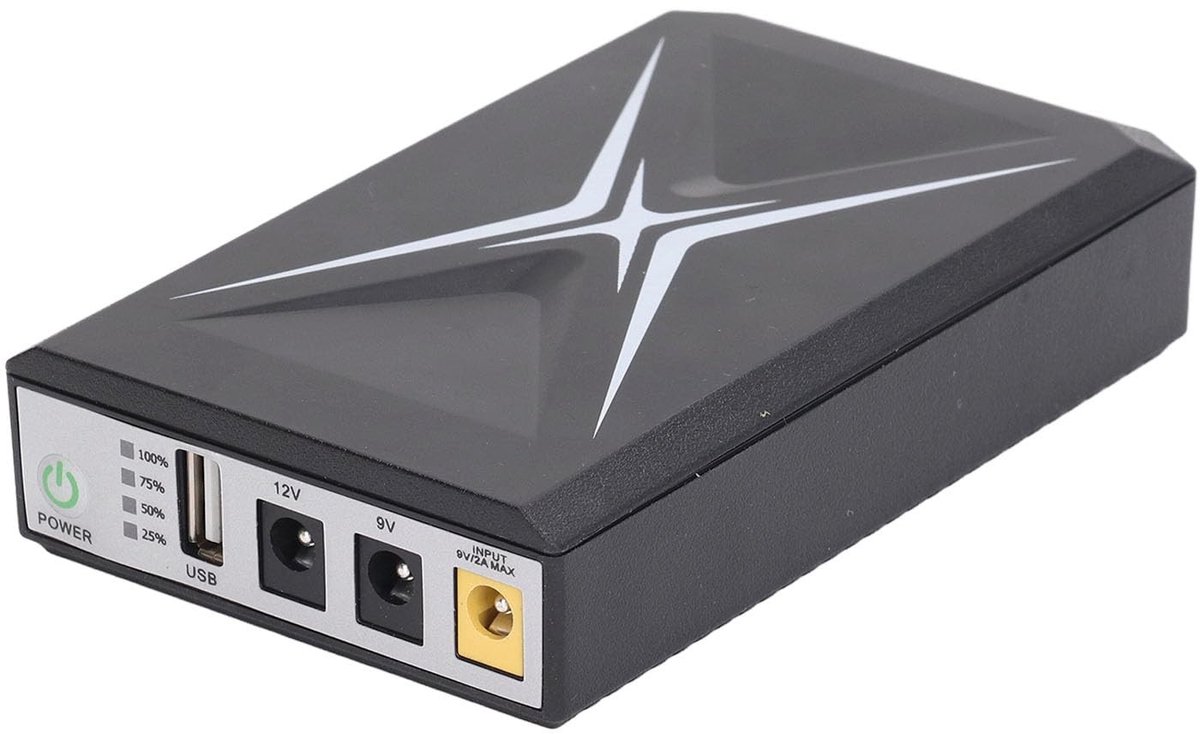 Jhubersproducts - Mini Batterijback-up - Ononderbroken Voeding - 10400mAh - Geschikt voor Beveiligingscamera - Router WiFi - Brede Toepassing