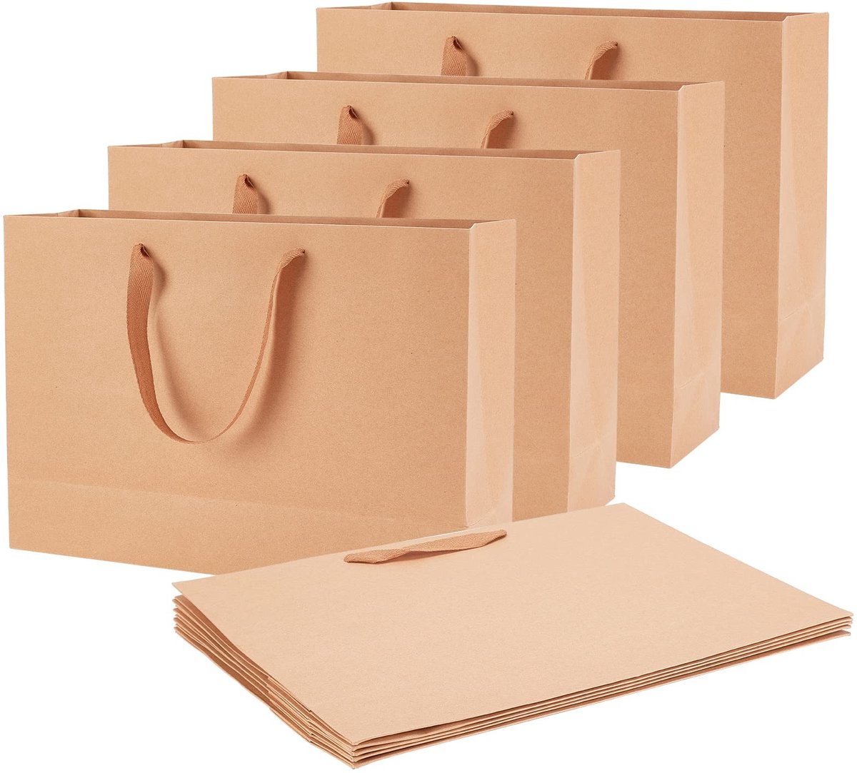 Jhubersproducts - Rechthoekige Kraftpapier Zakjes - Perfect voor Feesten - Burlywood - Papieren Zakjes voor Bruiloft en Keepsakes - Sterk en Duurzaam
