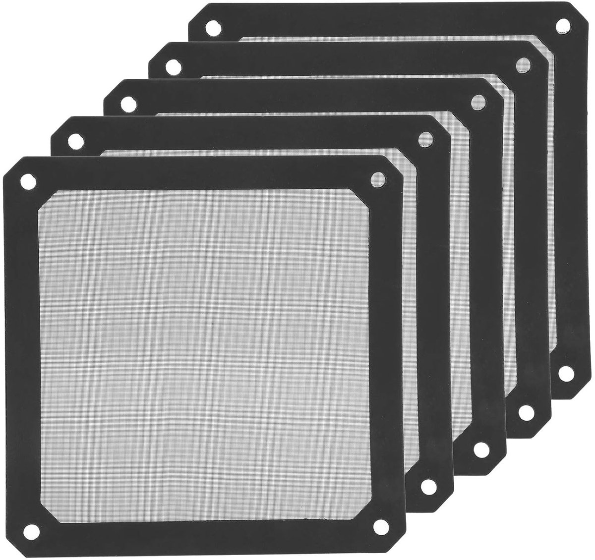 5 stks 120mm PVC Magnetische PC Fan Stoffilter - Computer Mesh Frame Stofdicht Stof Filter .