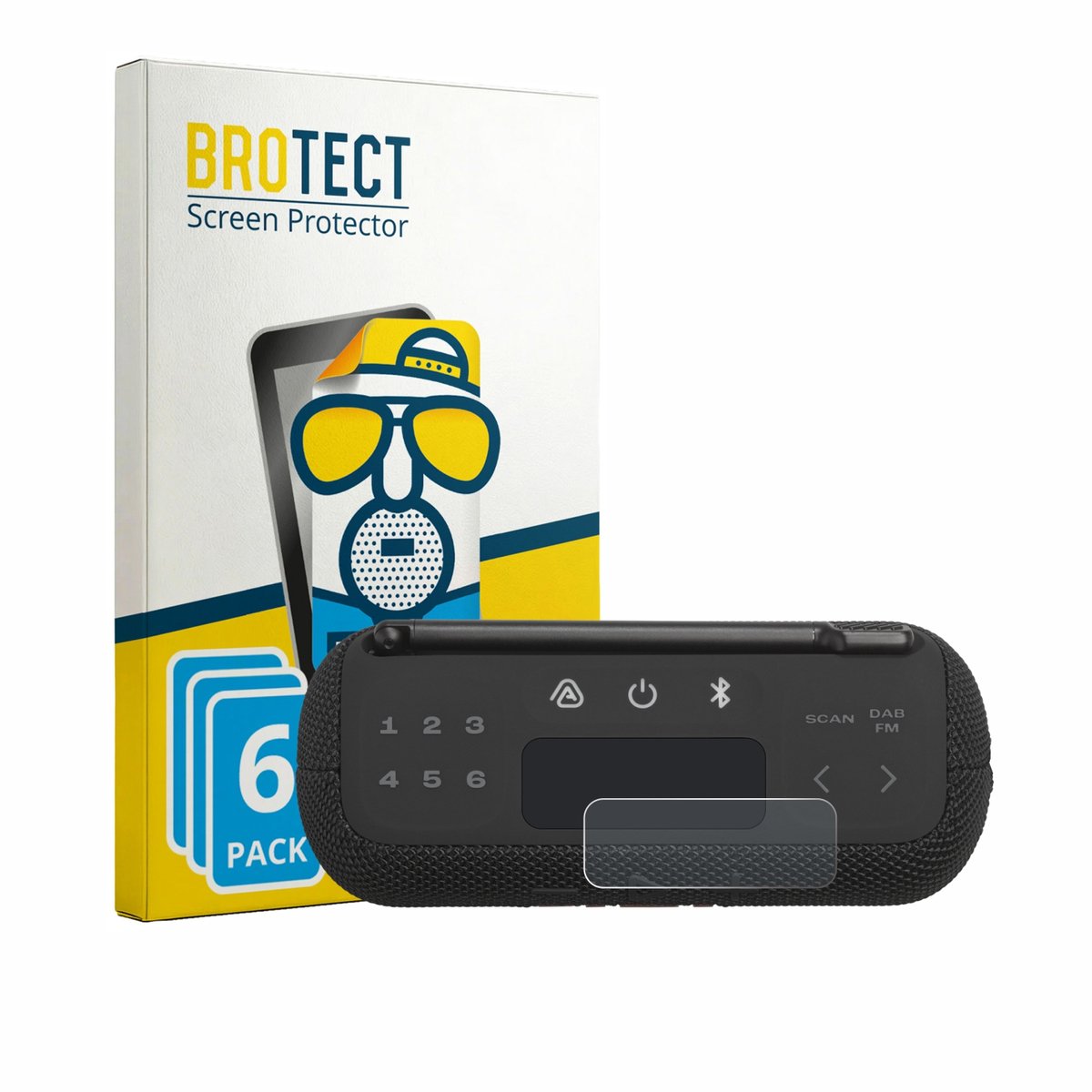BROTECT - Screenprotector voor JBL Tuner 3 - Folie Beschermfolie matte 6 Stuks