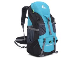 Wandelrugzak 50 liter - waterbestendig, lichtgewicht outdoor rugzak met ergonomisch draagsysteem voor kamperen, klimmen en toeren - zeegroen