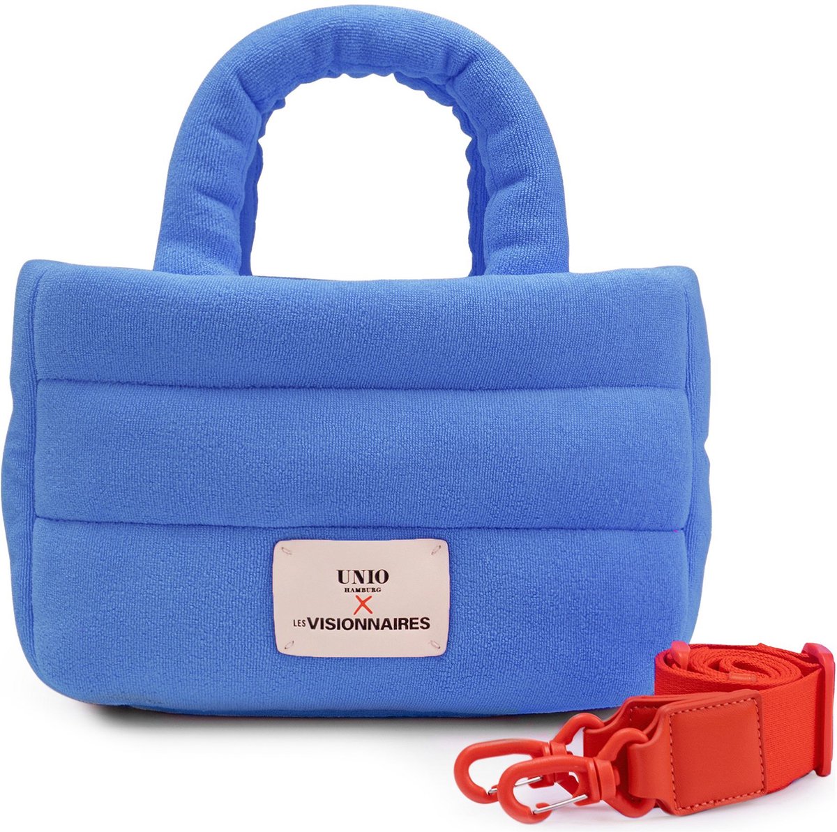 Unio Hamburg x Les Visionnaires handtas schoudertas Frottee Unio Cortina Fresh Blue blauw