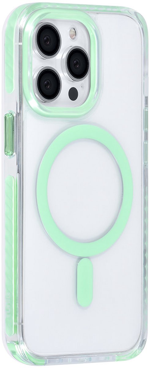 TUNIQ telefoonhoesje voor Apple iPhone 13 Pro - MagSafe backcover met koord - Groen