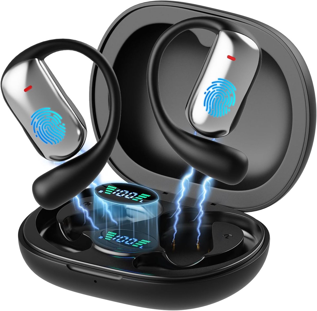 AI Vertaal Oordopjes Real-Time – 148 Talen Ondersteuning met App – Bluetooth Draadloze Open-Oor Oordopjes – 90 uur Standby, 400mAh – Voor Muziek, Bellen, Vertalen, Reizen, Zakelijk & Leren