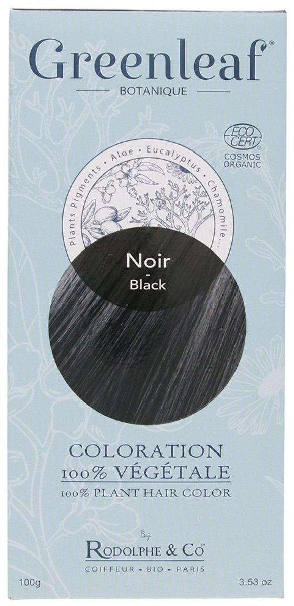 Greenleaf 100% Organische Haarkleur 100 g (Kleuren : Zwart)