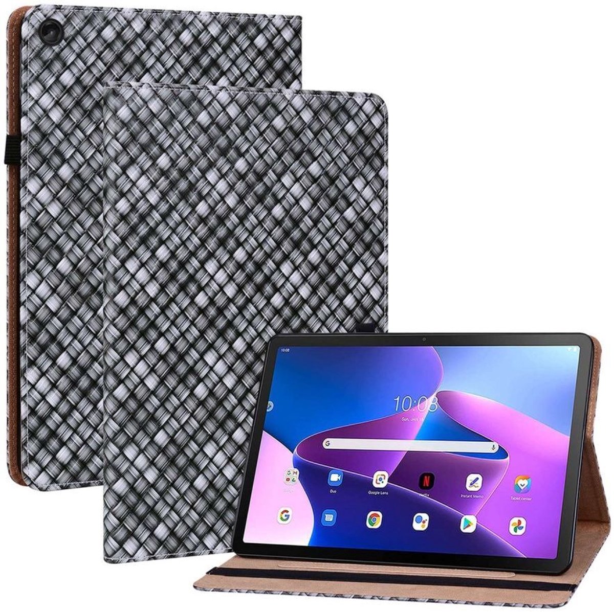 Lenovo Tab M10 Plus Gen 3 (10.6) Hoes Kunstleer Book Case Zwart
