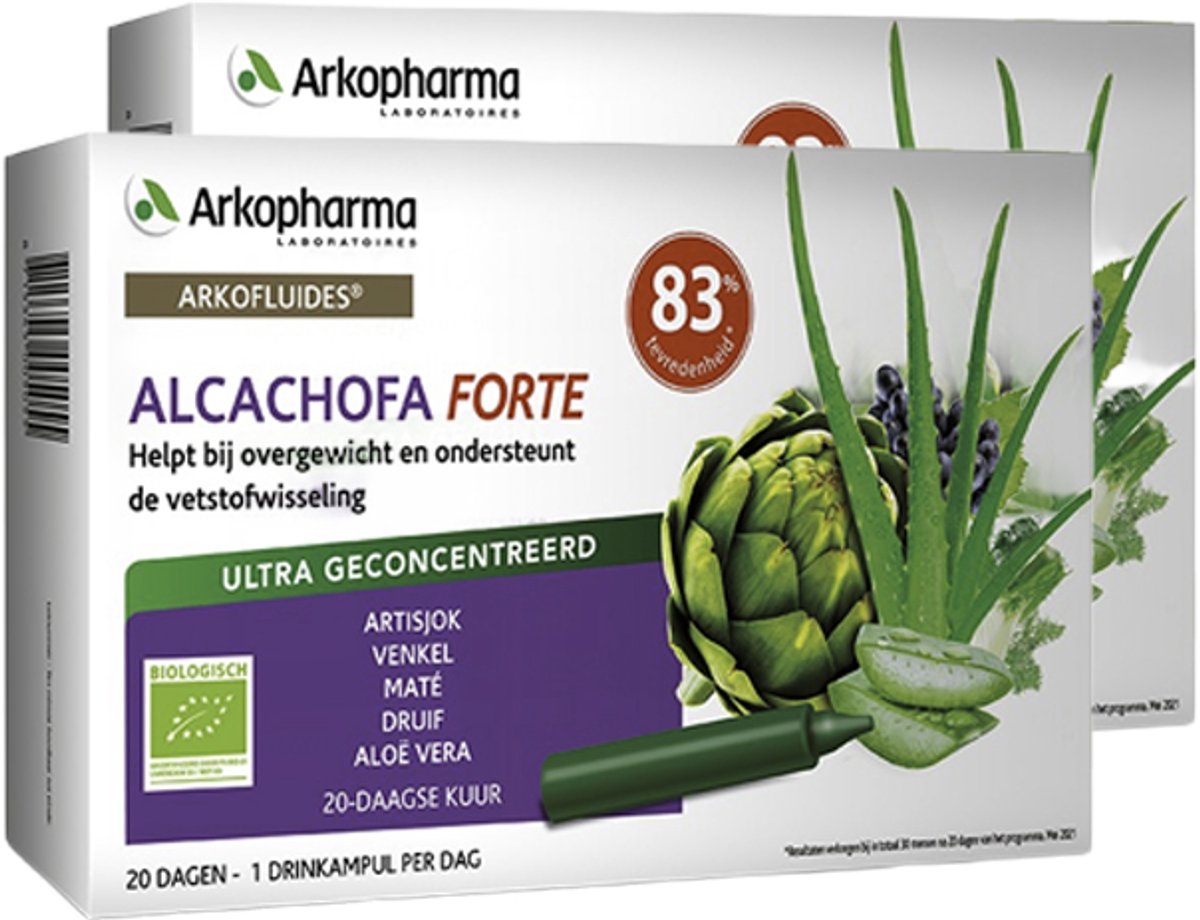 Arkopharma | Arkofluids BIO Alcachofa Forte | 20 Ampullen 15ml | 2 stuks | 20 ampullen x 15ml