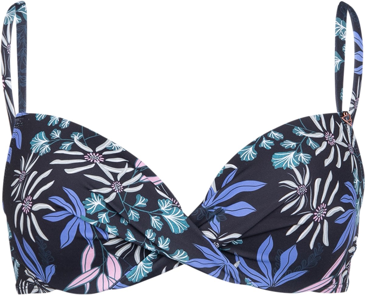 Brunotti Stefana-Print Bikini Topje Wired Bikini Top Dames Aanpasbare Bandjes Mix & Match 36B Zwart