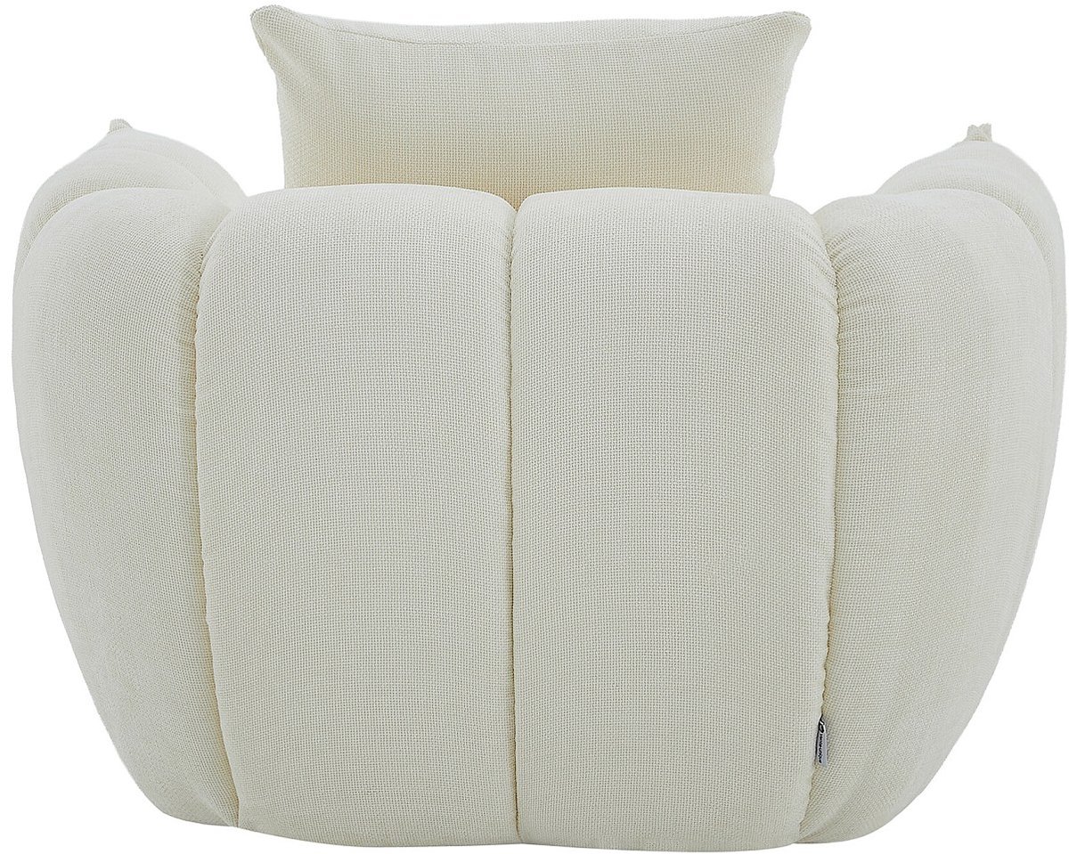 Vente-unique Draaibare fauteuil in getextureerde beige stof GONOLON