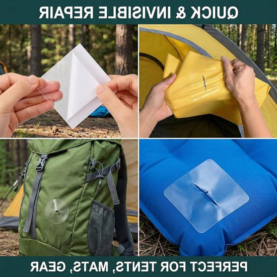 Zelfklevende TPU Reparatie Patches - Waterdicht en Transparant - 18 Stuks voor Luchtbedden, Zwemvins en Donsjassen - Flexibel en Duurzaam voor Buitenactiviteiten van Merkloos — afbeelding 4