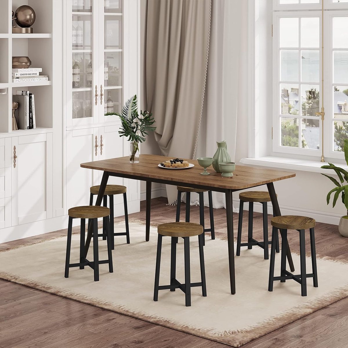 Eetkamerstoelen Set van 4 – Zwart – Industrohome