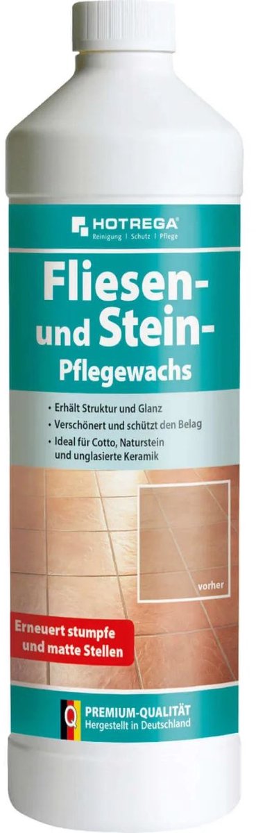 Tegelwas concentraat, 1 Liter, tegelwas, steenwas, tegelonderhoud