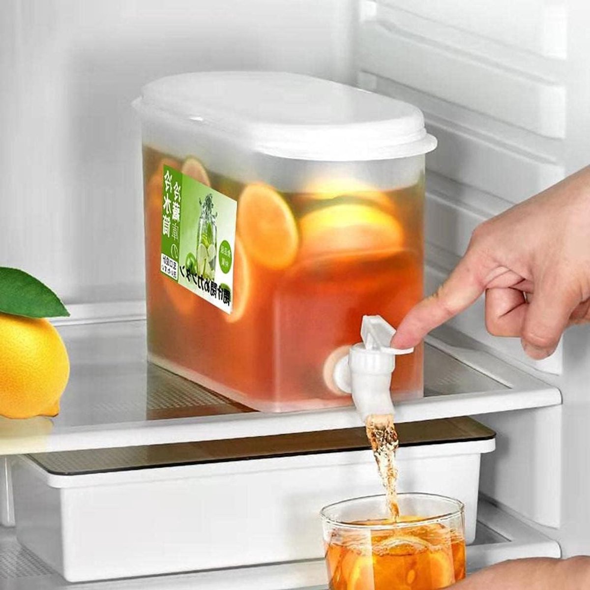Drankdispenser - Drankkan Koelkast - Feestjes Thuis - Met Kraantje - 3.5 Liter - Transparant