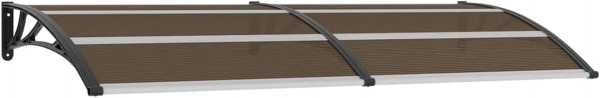 Deurluifel - Regenkap Buitendeur - Bescherming tegen Neerslag - Duurzaam Polycarbonaat - 240x100cm - Zwart Transparant