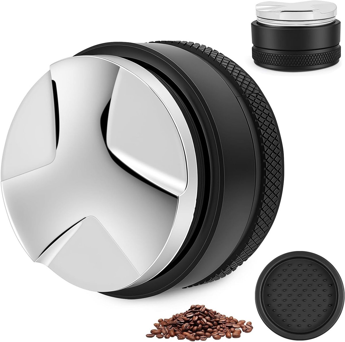 Espresso Accessoires 58mm - Coffee Distributor Tool, Coffee Leveler en Divider van RVS voor Perfecte Koffiecreaties