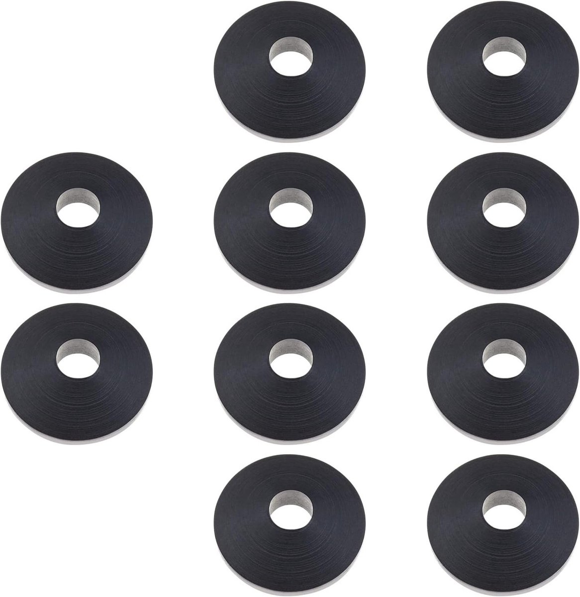WC-bril ringen - Scharnier reparatie - WC-bril vastzetten - Duurzaam rubber - 10 stuks - Zwart
