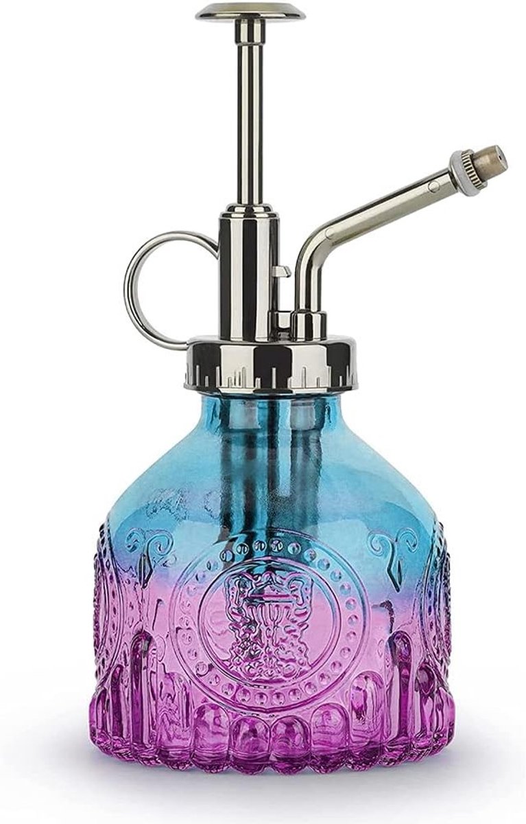 Retro Geperste Plantenspuit van 200 ml, Drukspuit voor Bloemen en Planten, Ideaal voor Binnen en Buiten, Perfect voor Balkon en Tuin