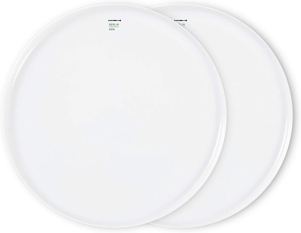 Porselein Bordenset 19 cm - 2 Delig - Handgemaakt - Glanzend & Mat - Gift Box