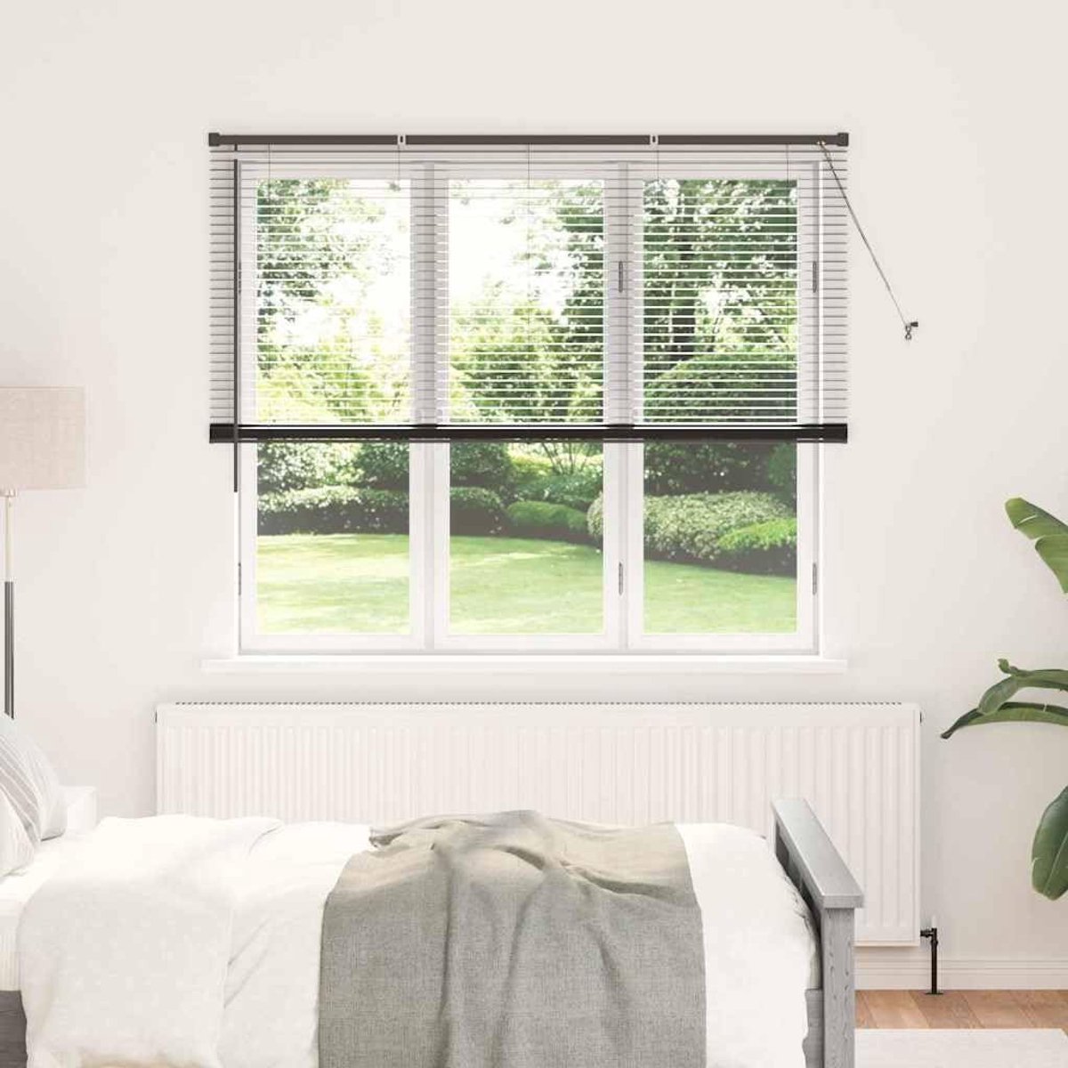 Jaloezieën - Raamdecoratie - Privacy Controle - Duurzaam Aluminium - 155x175 cm - Donkergr