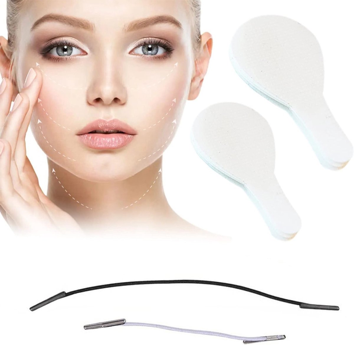 Instant Invisible Face Lift Tape voor Vrouwen - 60 Stuks, Anti-aging Make-up Tools voor een Jeugdige Glimlach en Strakkere Huid