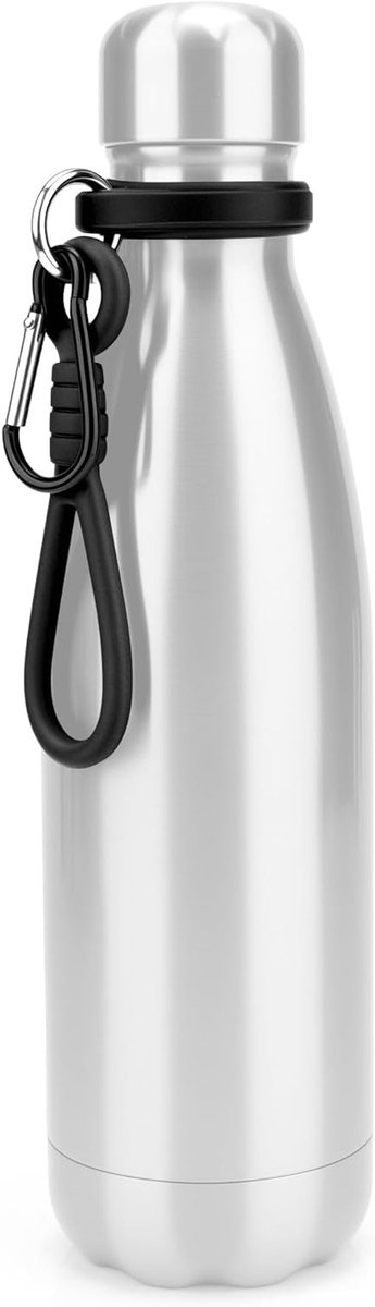 Siliconen draaghandvat voor smalle waterflessen, vervangbaar met clip voor rugzak, geschikt voor 9oz/17oz/25oz flessen