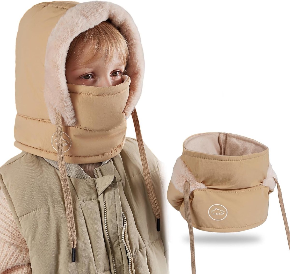 Thermische Balaclava voor Kinderen, Multifunctionele Winddichte Fleece Ski Masker met Nekgaiter, 3-in-1 Volledige Gezichtsmasker voor Winterse Activiteiten en Buitenavonturen
