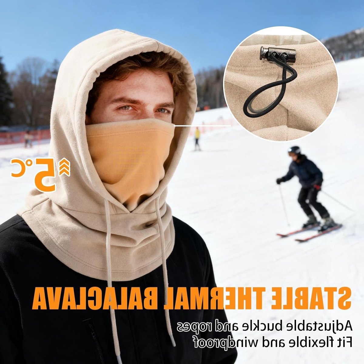 Winddicht Ski Masker van Thermisch Fleece voor de Winter - Ademend Gezichtsmasker en Nekwarmer voor Fietsen, Motoren en Snowboarden in de Buitenlucht