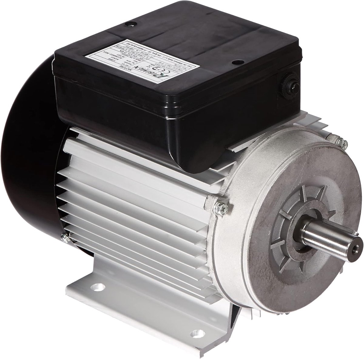 Elektromotor 1 PK - Ventilator motor - Apparaten aandrijven - Gegoten aluminium behuizing - 20 x 25 x 30 cm