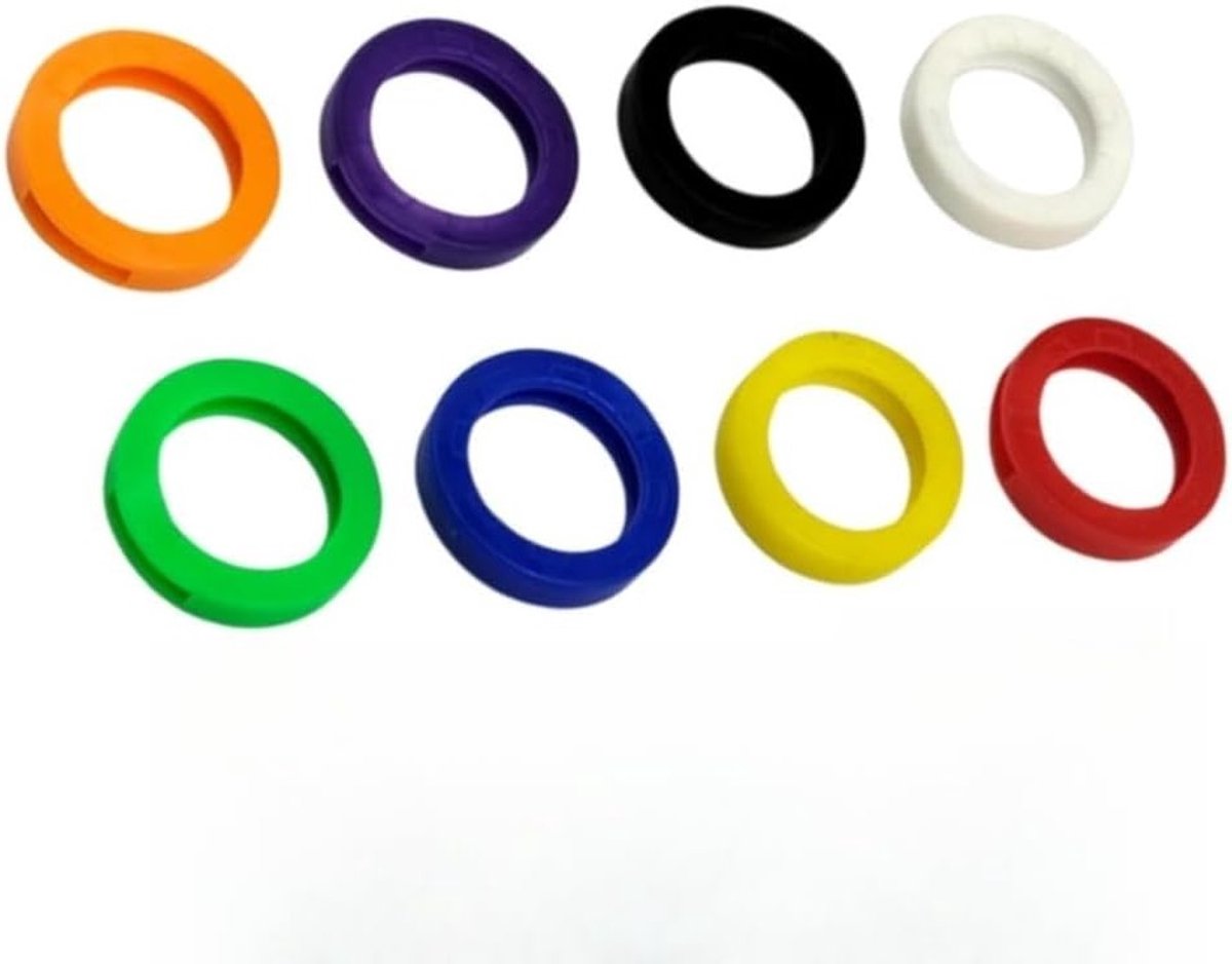 Set van 40 ronde sleutelcaps van 2.4 cm voor kleine ronde en platte huissleutels, ideaal voor identificatie en bescherming van sleutels