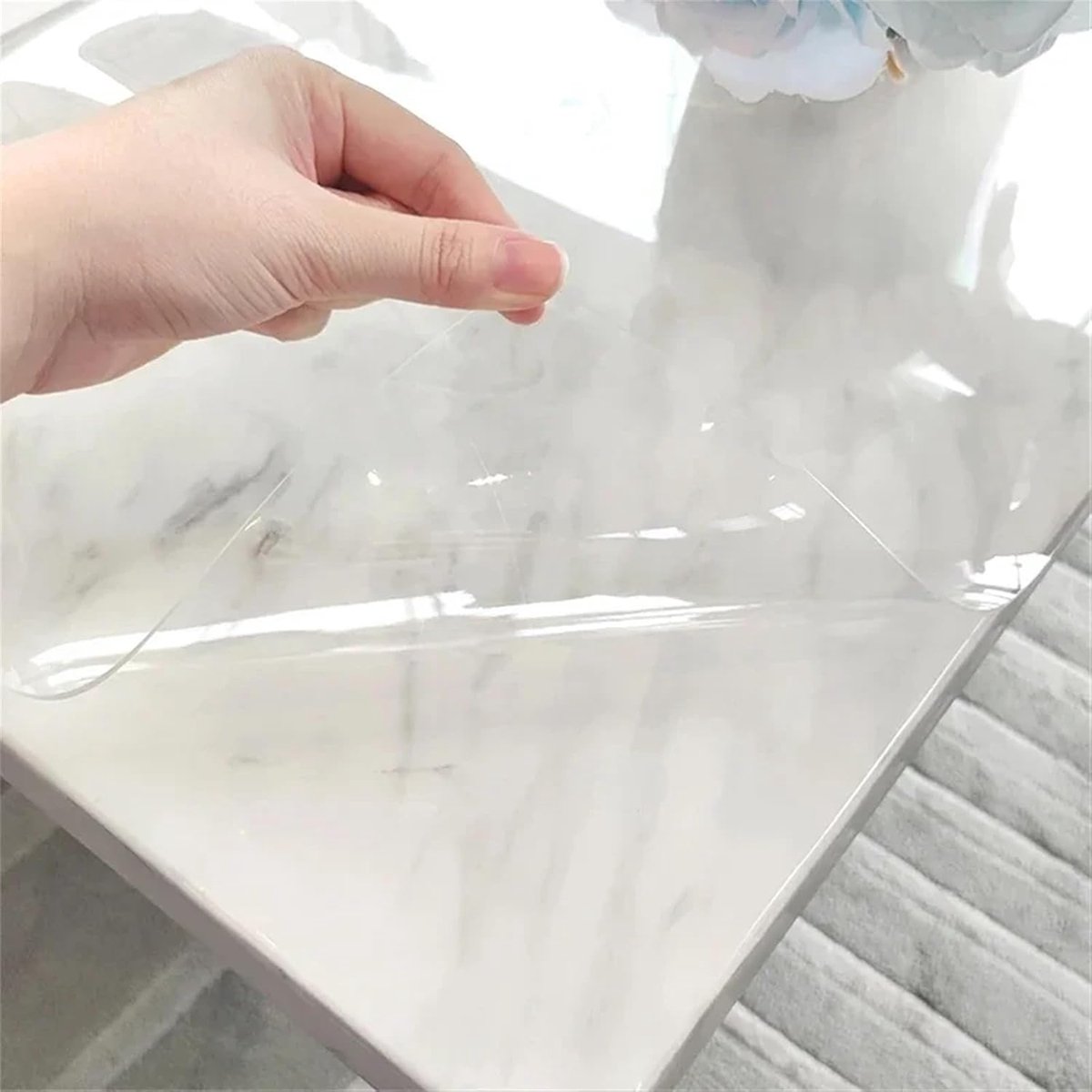 Tafelkleed PVC - Beschermhoes - Eettafel Beschermen - Waterafstotend - 80x140CM - Transparant