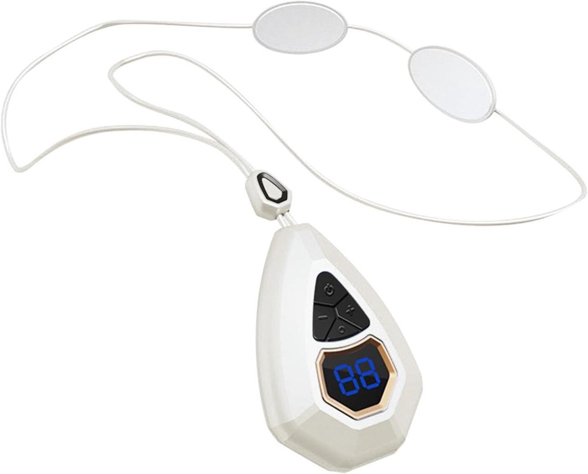 Nek Massager - Schouderhulp - Ontspanning Spieren - Pulse Technologie - 15.5 x 15.5 cm - Wit