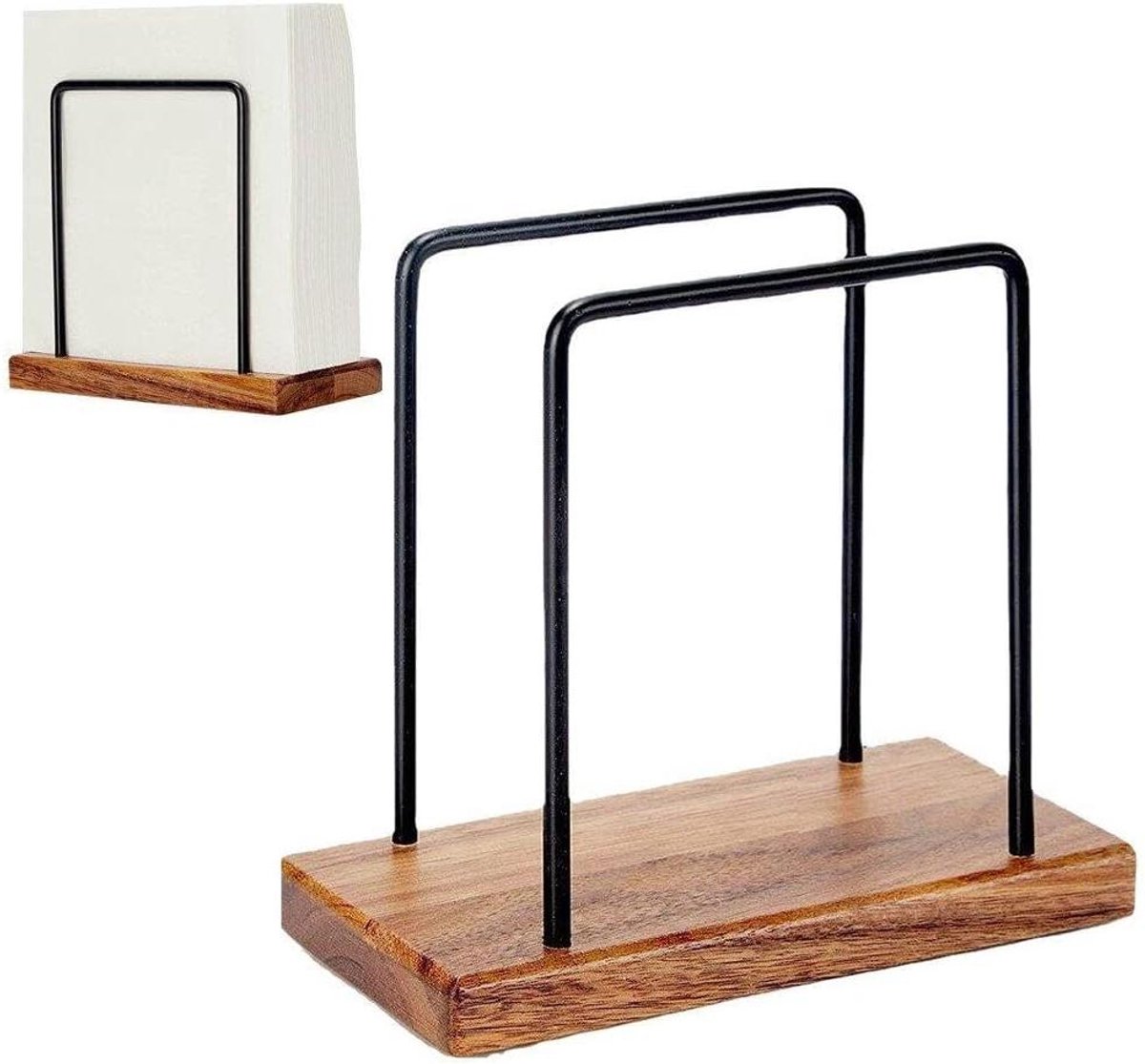 Servethouder - Papierdispenser - Tafel decoreren - Hout en staal - 153 cm - Niet gespecificeerd