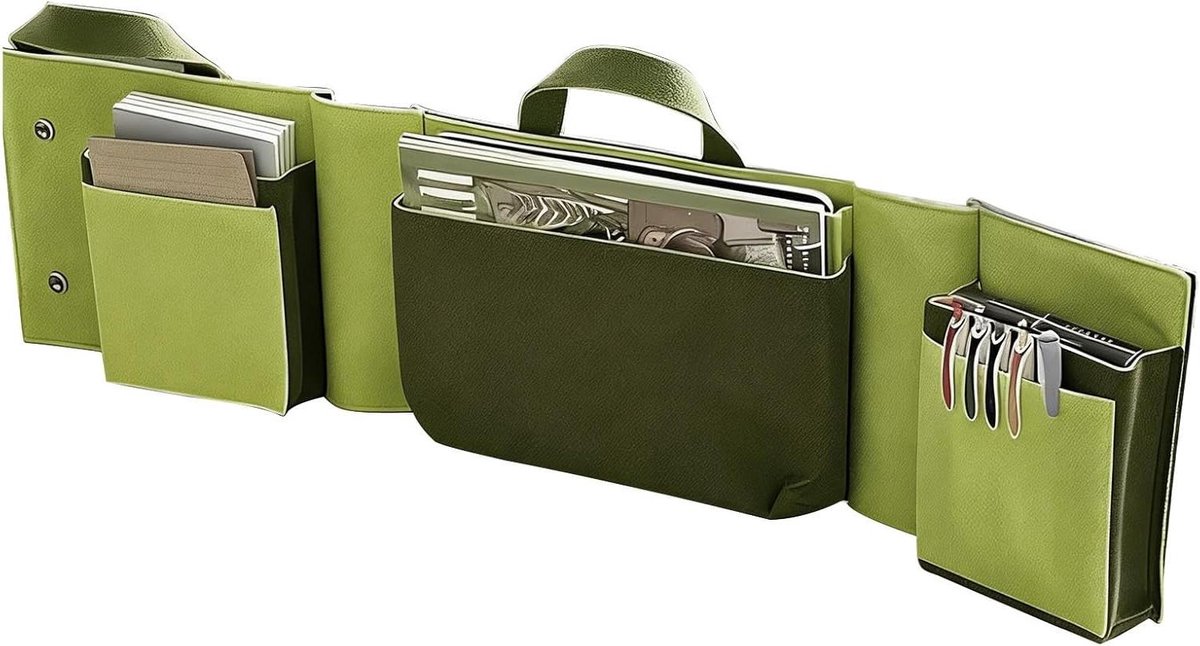 Laptop Tas - Documenten Hoes - Dagelijks Gebruik - Opvouwbaar Vilt - 30 x 21 cm - Groen