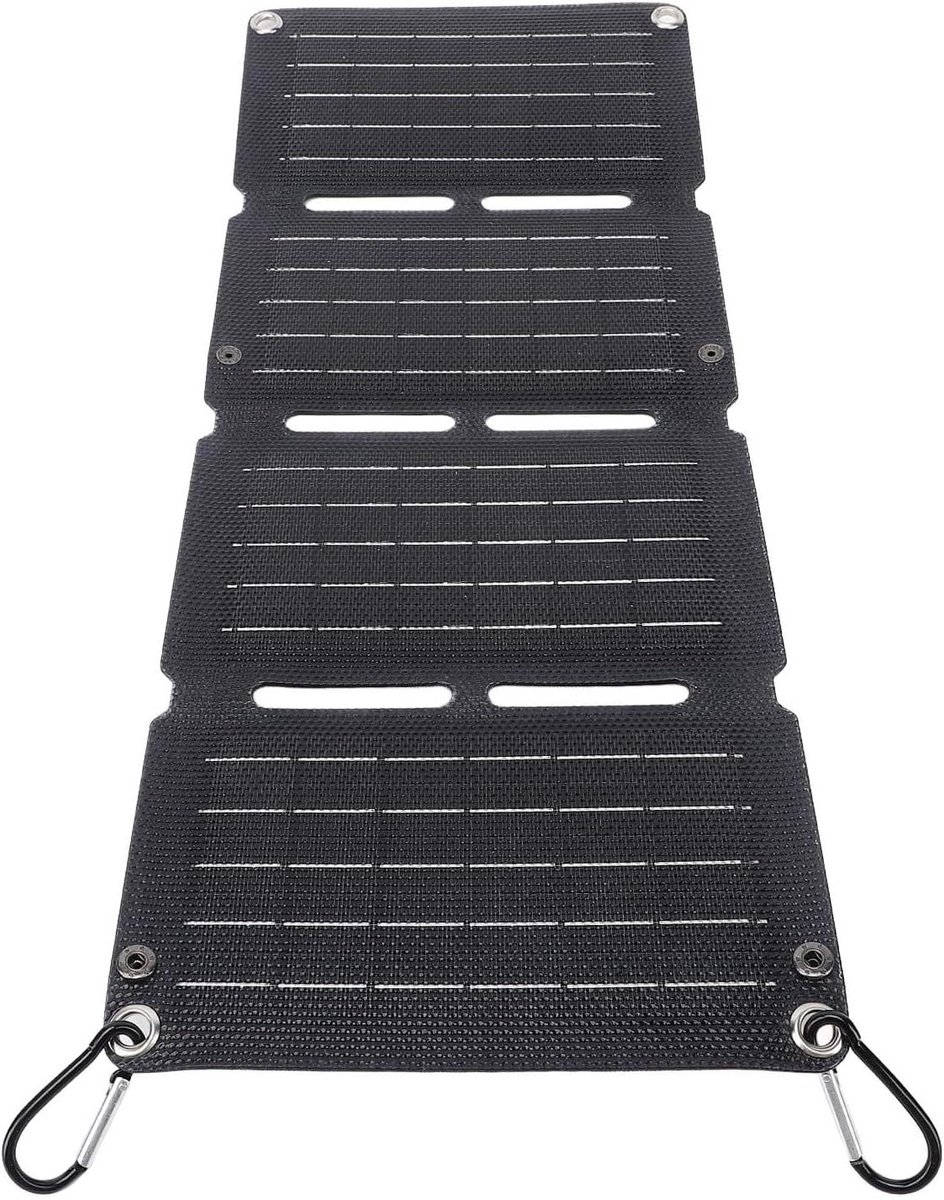 Opvouwbaar Zonnepaneel - Draagbare Charger - Outdoor Opladen - 40W Monokristallijn - 22x16x4 cm - Zwart