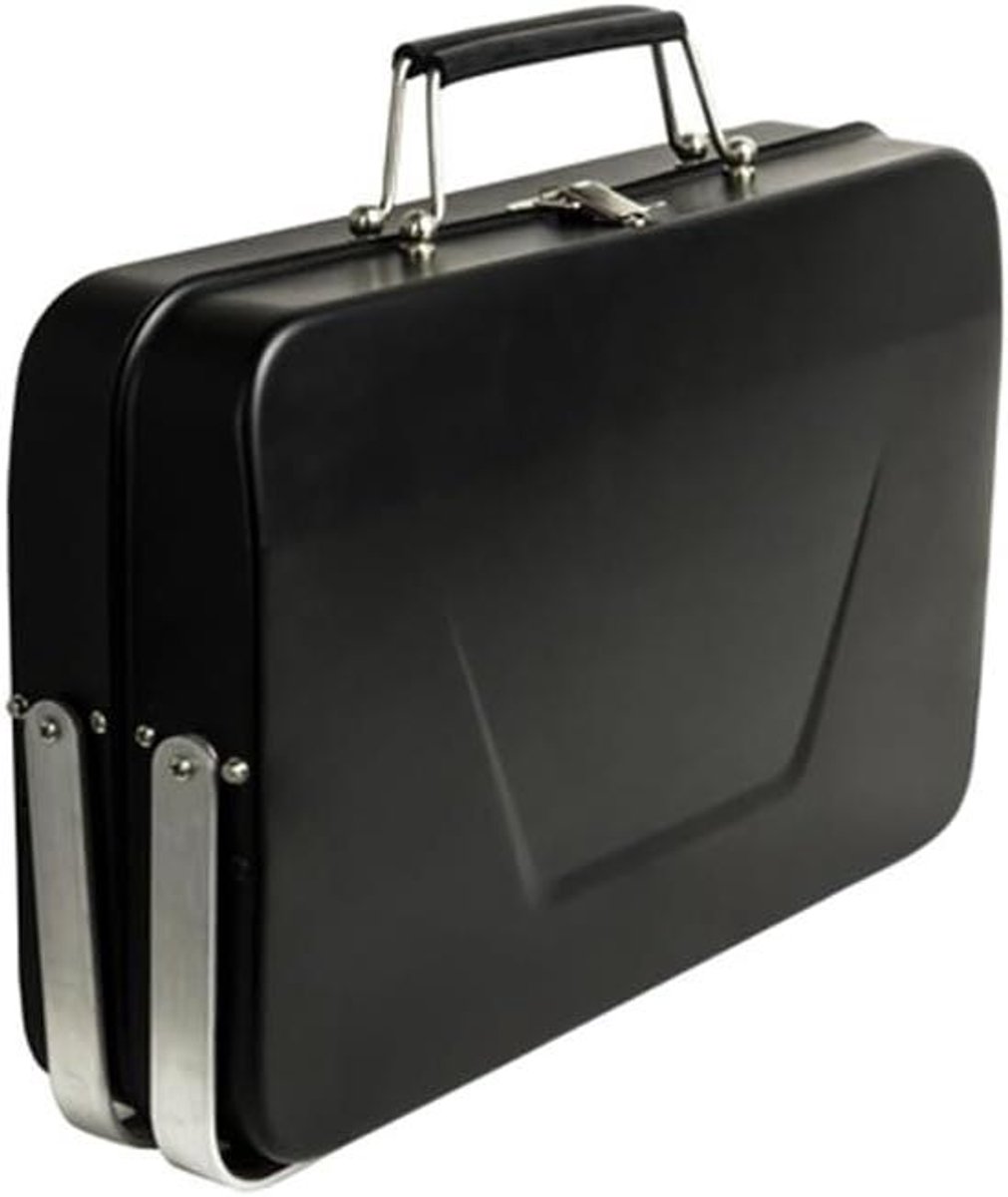 Draagbare Grillkoffer - Opvouwbare BBQ - Outdoor Koken - Compact Ontwerp - 30 x 22.5 cm - Zwart
