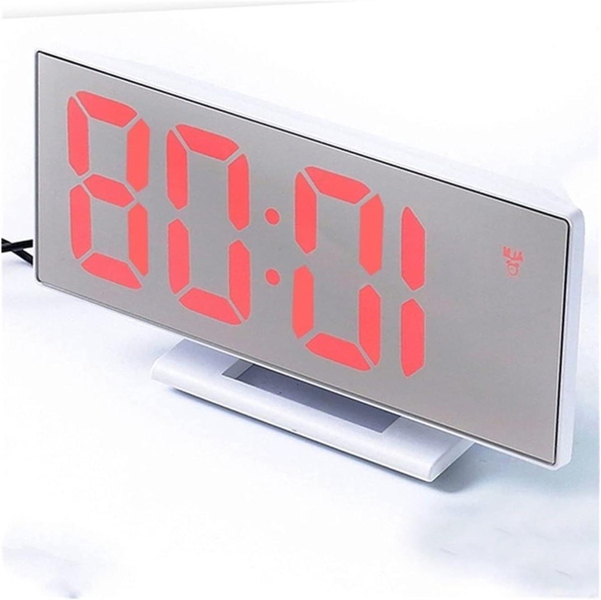 Digitale Wekker - LED Klok - Tijd Weergeven - Spiegel Display - One Size - Rood