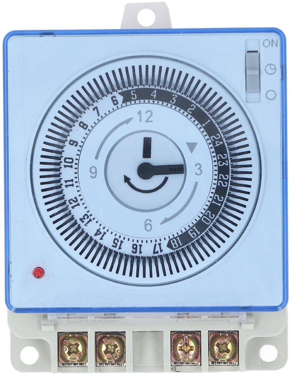 aladdien - Mechanische Tijdschakelaar - Programmeerbare Schakeltimer - Betrouwbare Bediening - Compact Formaat - Dagelijkse Lichttimer - Geschikt vo...