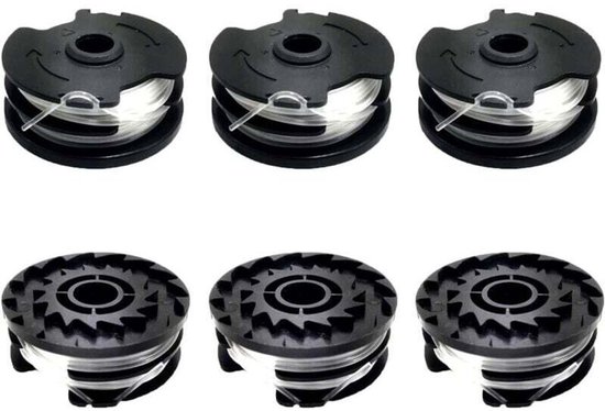6 Vervangende Maaispoelen Parkside LIDL Grasmaaier ABS Nylon 1,6 mm Draad 8,2 m Lengte