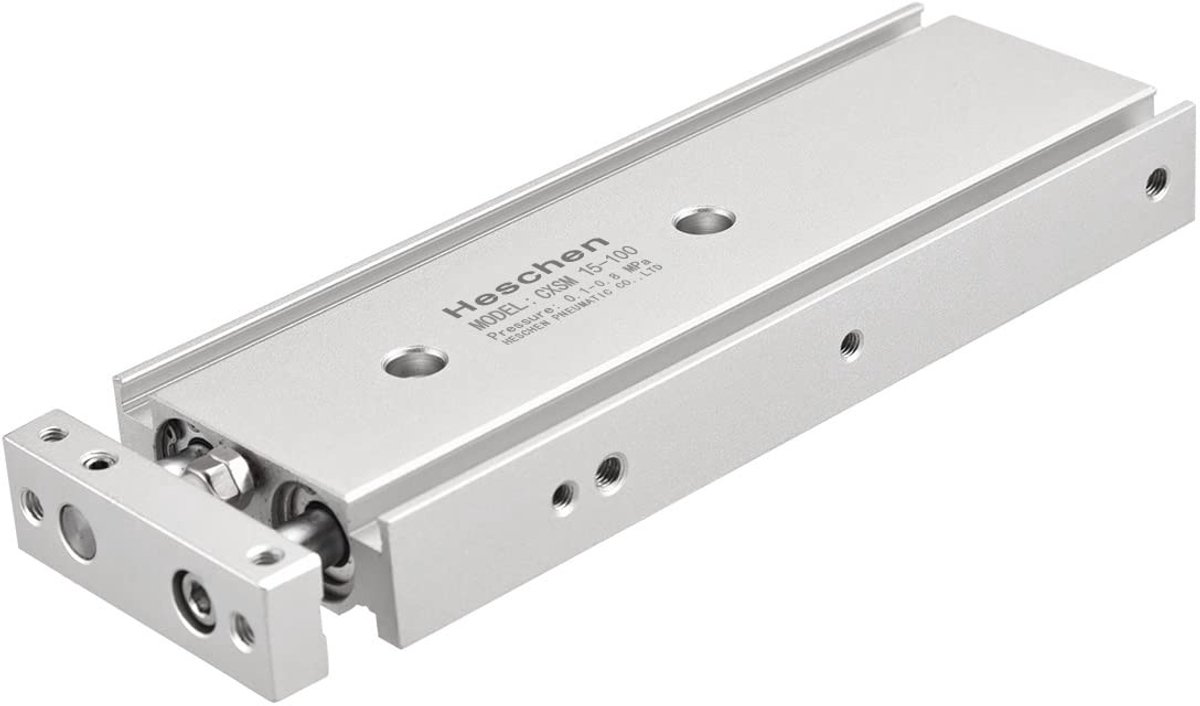 aladdien - Dual Aluminum Air Cylinder - Pneumatische Cilinder - Compact en Lichtgewicht - 15mm Bore 100mm Stroke - Geschikt voor Diverse Toepassinge...
