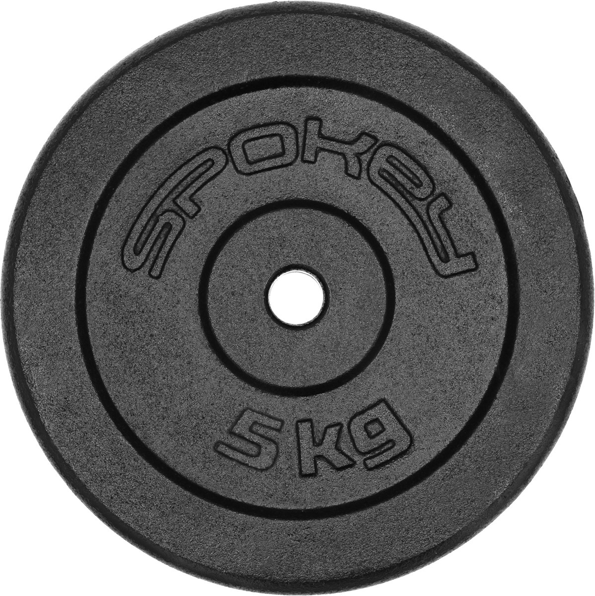 Spokey SINIS Haltergewicht - Gietijzer - 5 kg - Zwart - 28 mm