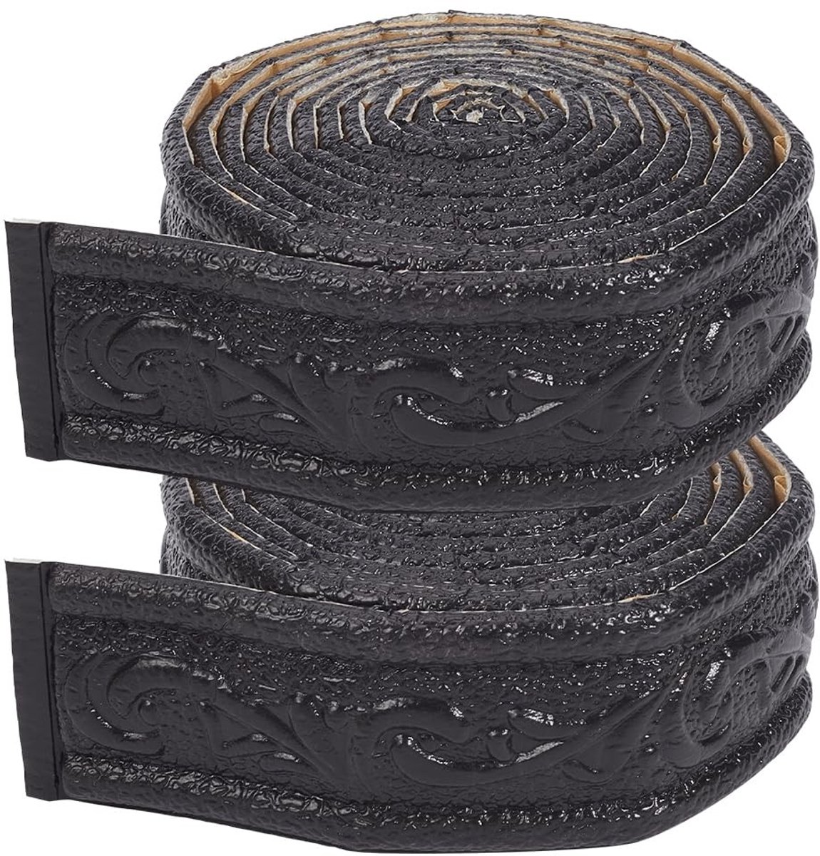 aladdien - 3D Peel Stick Foam Moulding Trim - Zelfklevende Wandafwerking - Zwart - Muurdecoratie - Interieurdesign - Afwerking - Geschikt voor thuis...