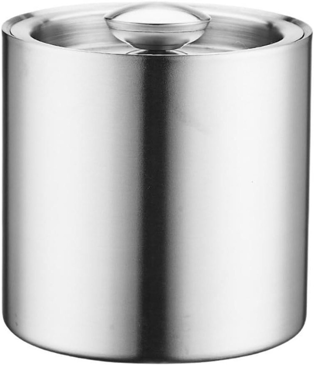 Ijsemmer - Cocktail emmer - Dranken koelen - Dubbellaags RVS - Groot - Zilver