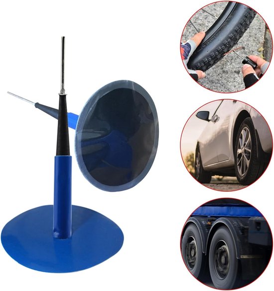 Fiets reparatieset - Band pluggen - Band lekken dichten - Waterdichte vulling - 24 stuks - Blauw van Merkloos — afbeelding 3