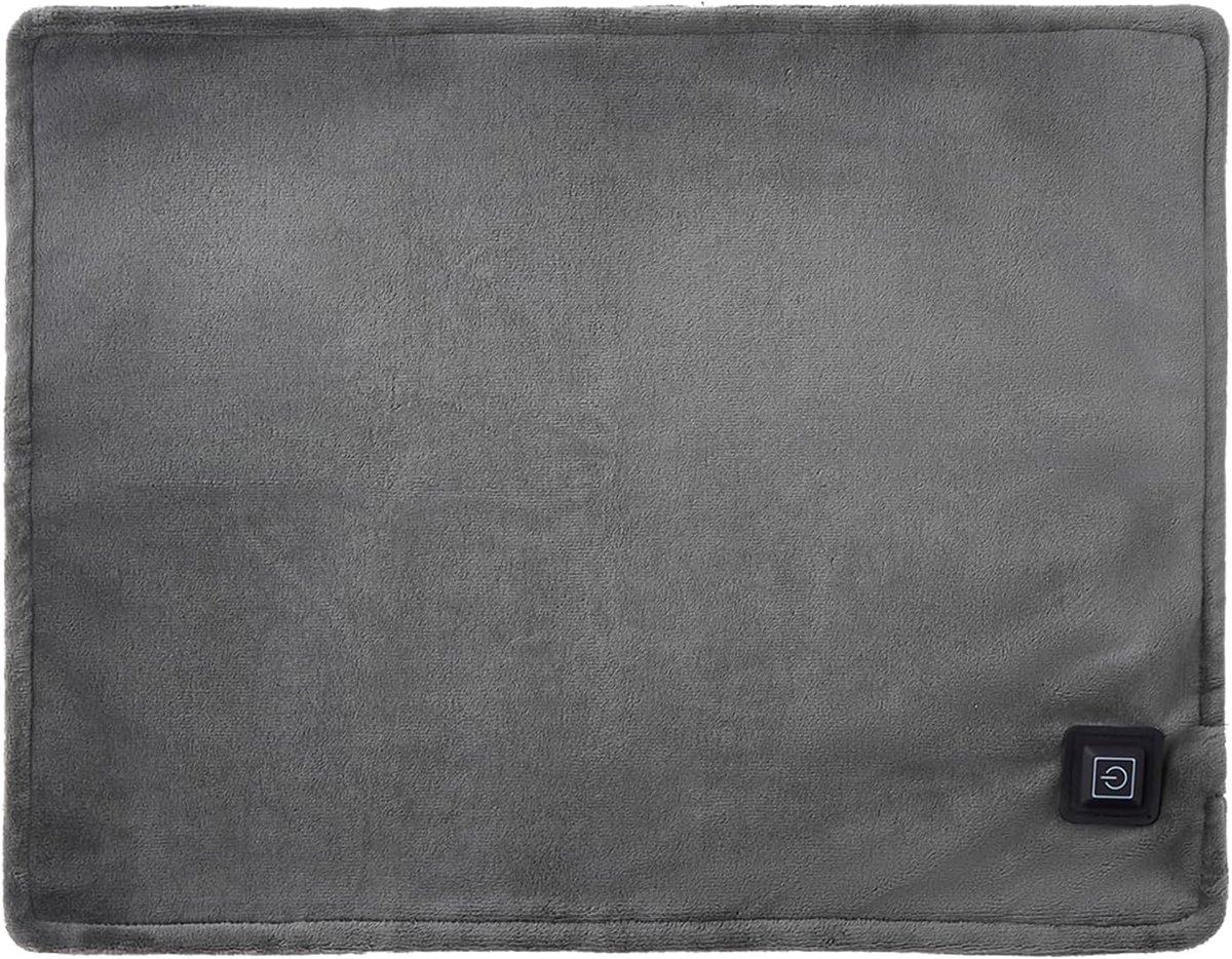 Verwarmde Deken - Elektrisch Kussen - Warmte Genot - 3 Warmte standen - 45 x 35 cm - Grijs
