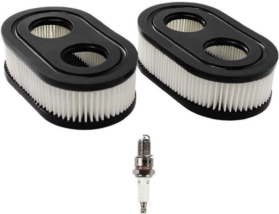 Grasmaaier Luchtfilter - 2 stuks - met 1 Bougie - Luchtfilter voor Grasmaaiers - lucht filter - 11×6.6×3.56cm - Geschikt Voor Briggs & Stratton Motoren 593260 798339 798452 550 09PEX093J02702 — afbeelding 5
