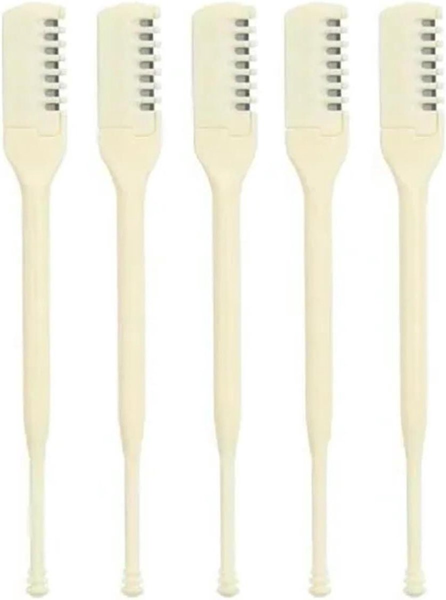 Neushaartrimmer Handmatig - Verzorgingsset Dubbele Kop - Persoonlijke Verzorging - 360 Graden Trimmer - 5 Stuks - Beige