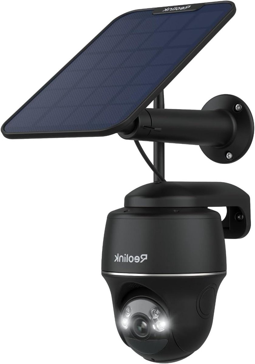 Outdoor Camera - Beveiligingscamera Wifi - Huis Bewaken - Zonne-energie Aangedreven - 5MP Super HD - Zwart