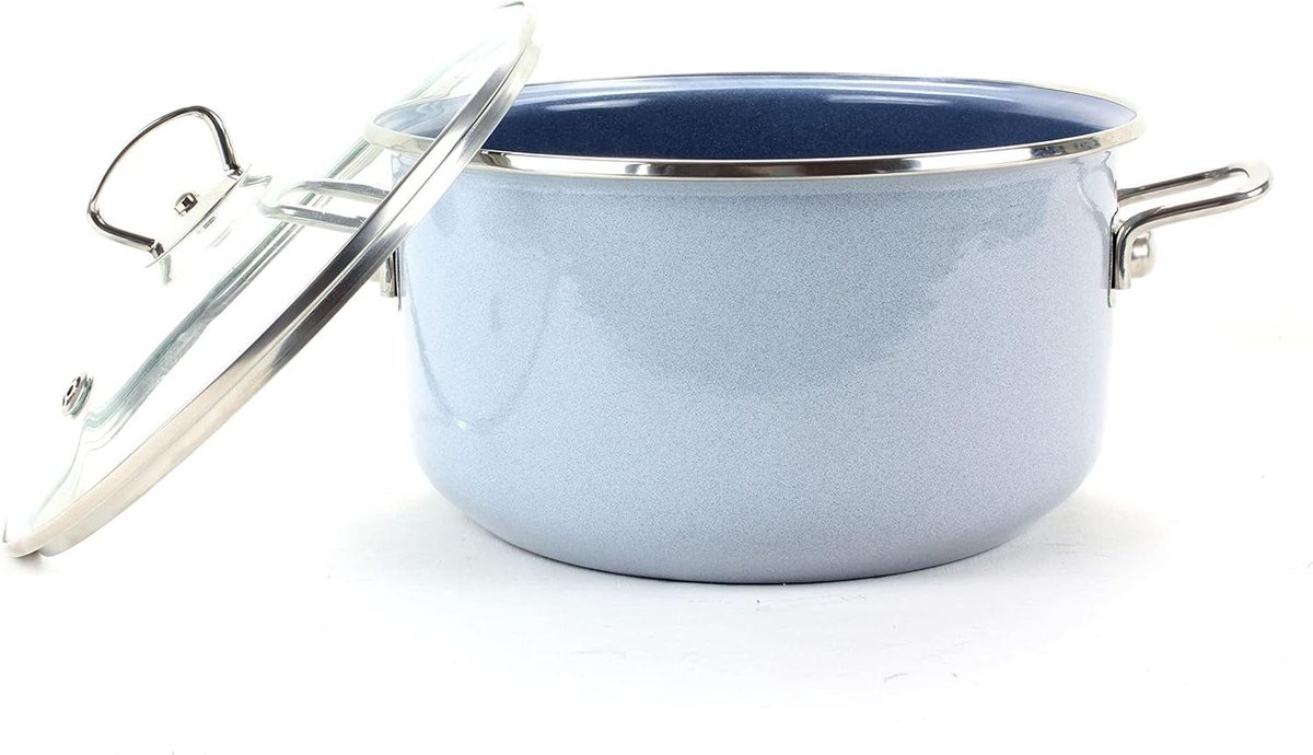 Kookpan Grijs - Steelpan - Eten Bereiden - Keramische Antiaanbaklaag - 18 cm - Grijs