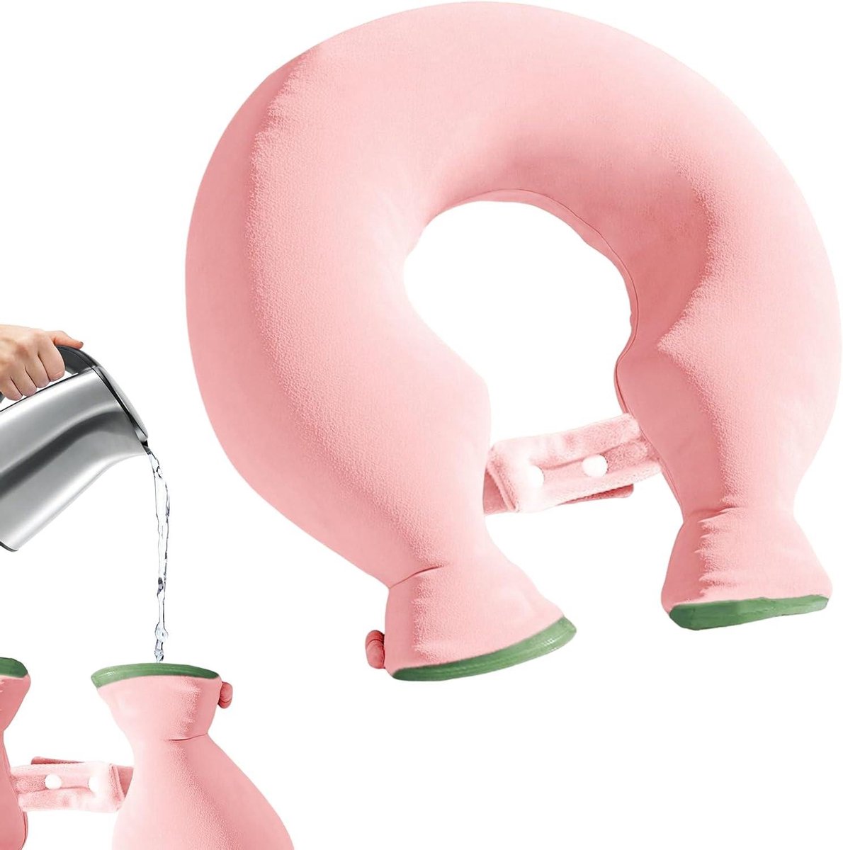 Warmwaterkruik Nekwarmer - Warmtezak - Comfort Verwarmen - Ergonomisch U-vormig - 1800 ml - Blauw