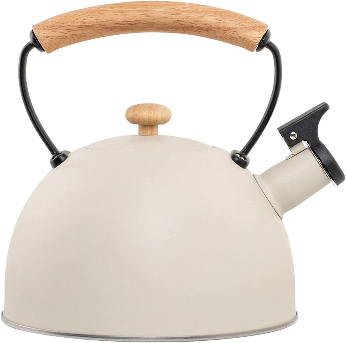 Geklokte Waterkoker - Theepot RVS - Water Koken - Hittebestendig Handvat - 2.8L Capaciteit - Wit